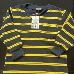 Navy and Yellow stripes Polo